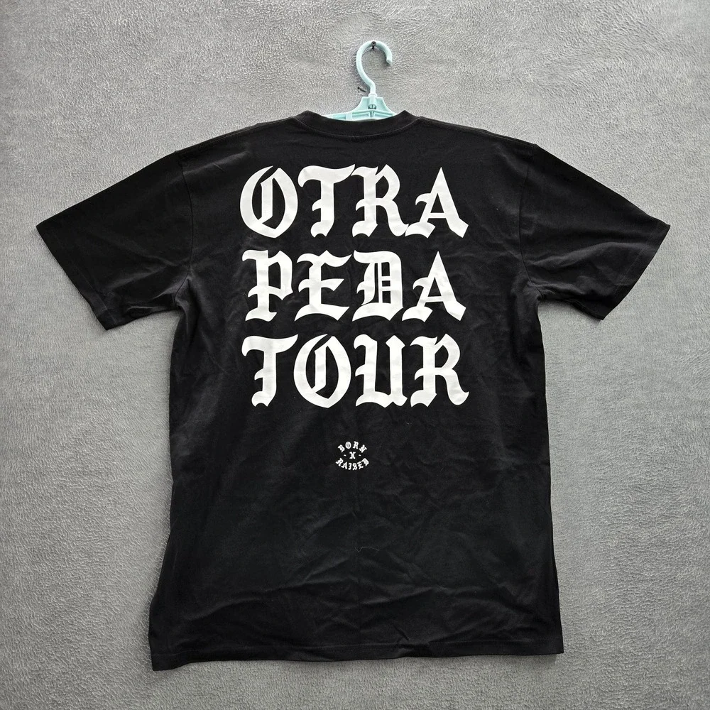 Born X Raised Men Shirt XL‎ Black Graphic Fuerza Regida Otra Peda Tour